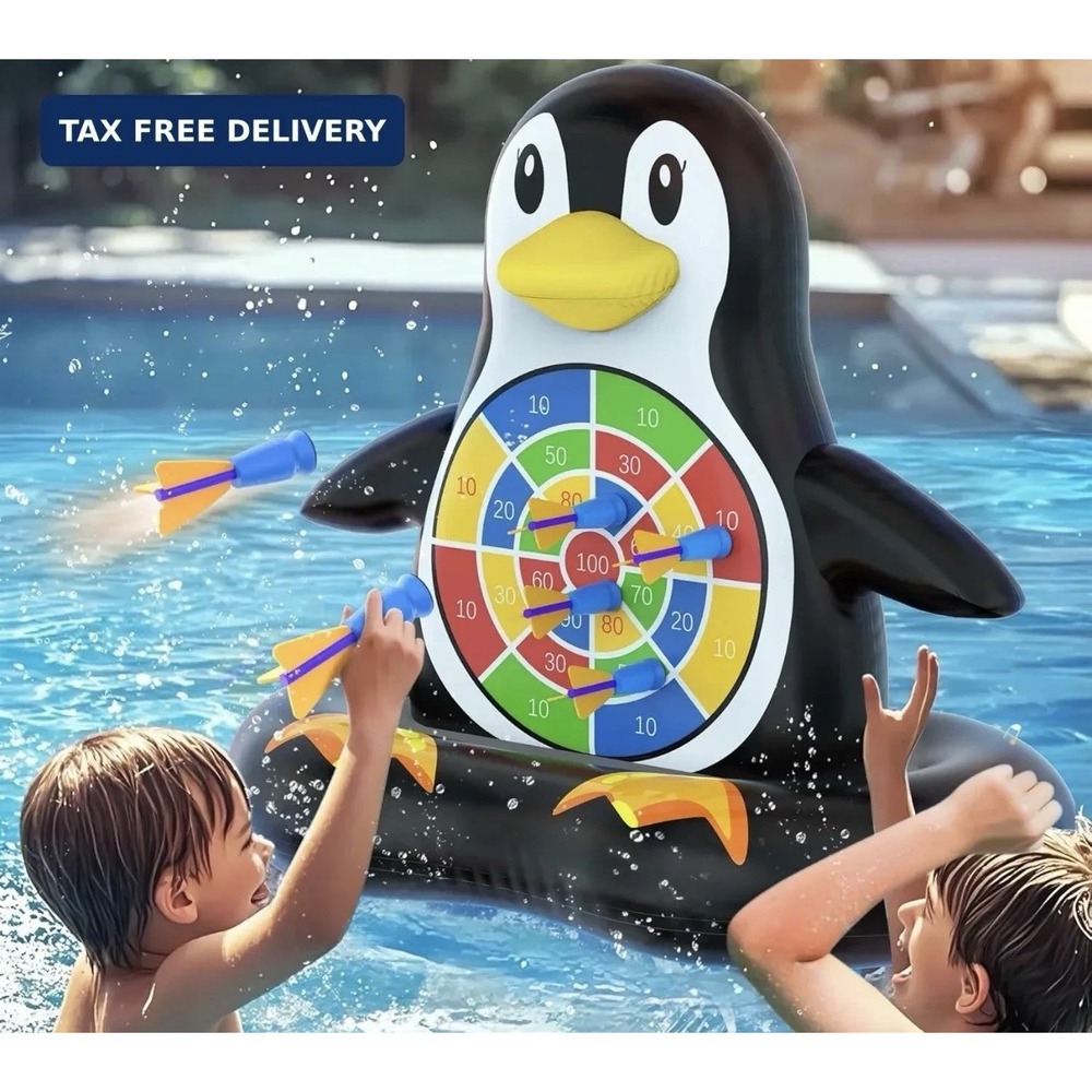 MOONTOY Fun Pool Toys, Inflatable Dart Board Floating Water Game for Kids Ages 4